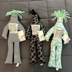Lot of 3 Dammit Dolls Classic Stress Relief Gag Gift VooDoo Dolls NWT